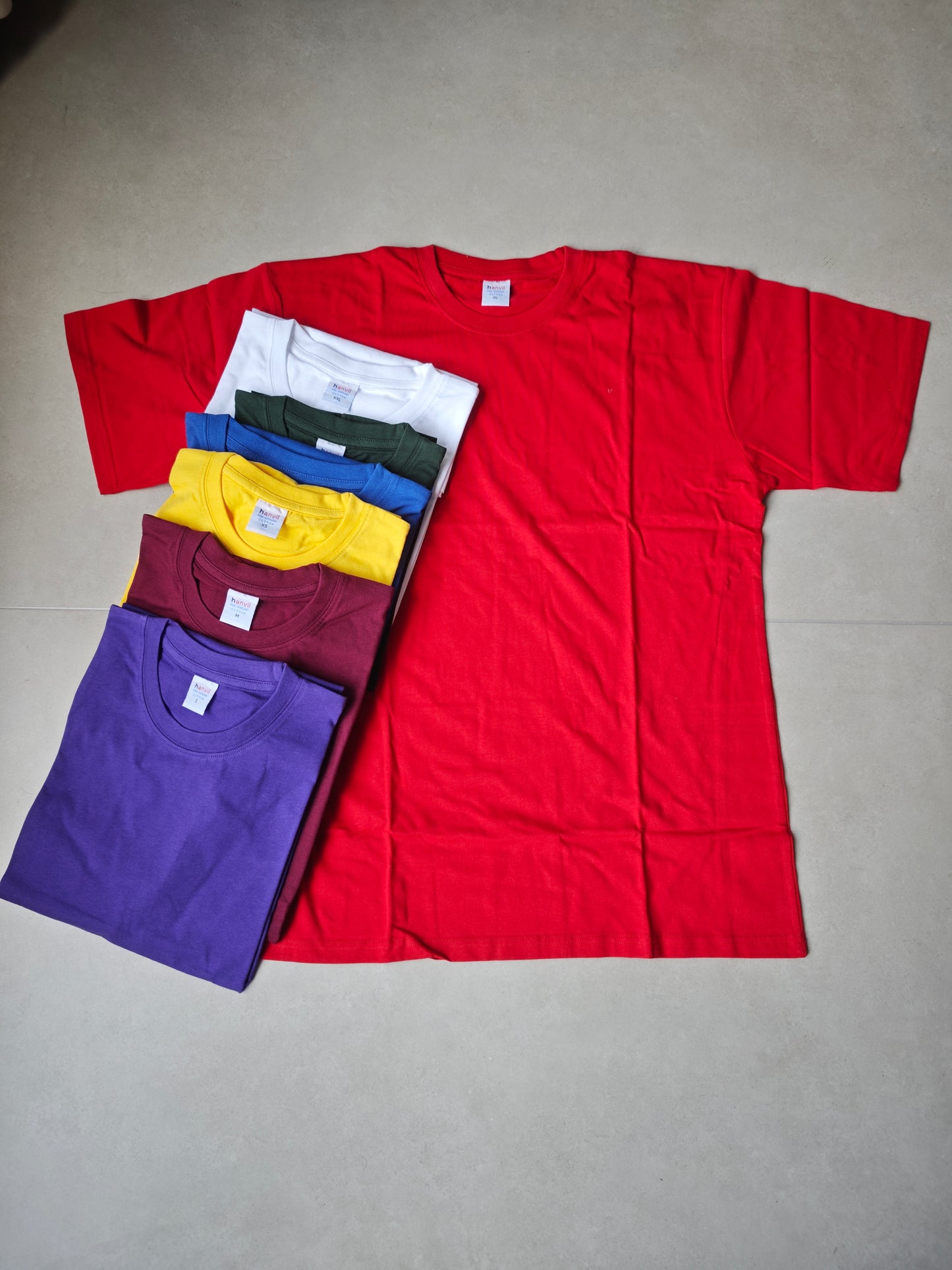 Short Sleeve Plain Color RoundNeck T-shirt