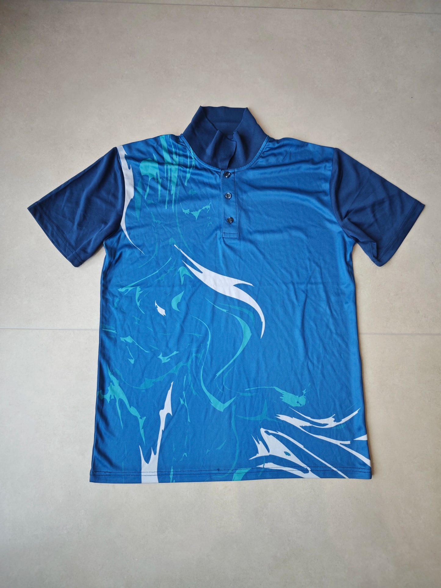 Abstract Print Sublimation Performance Polo - Pro Athletic Wholesale