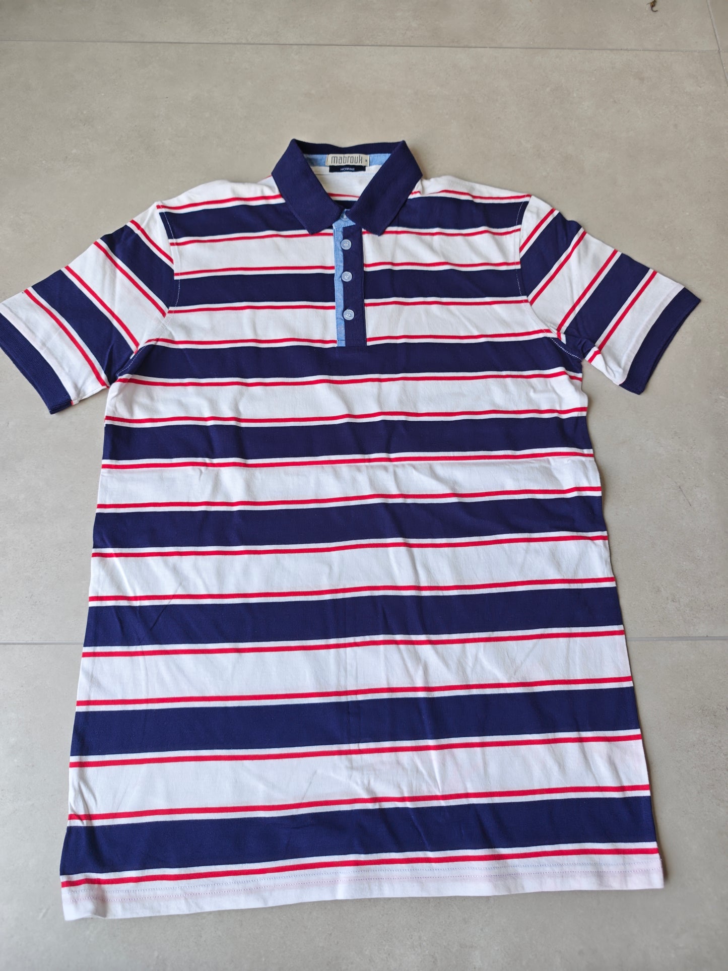 Short Sleeve feeder stripe POLO shirt