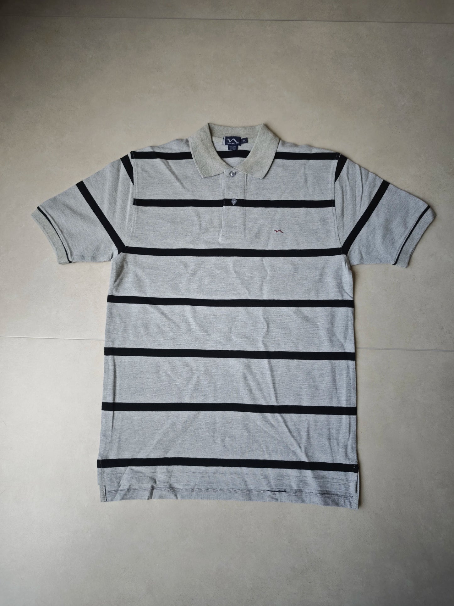 Classic Short Sleeve Feeder Stripe Polo Shirt - 100% Breathable Cotton Wholesale
