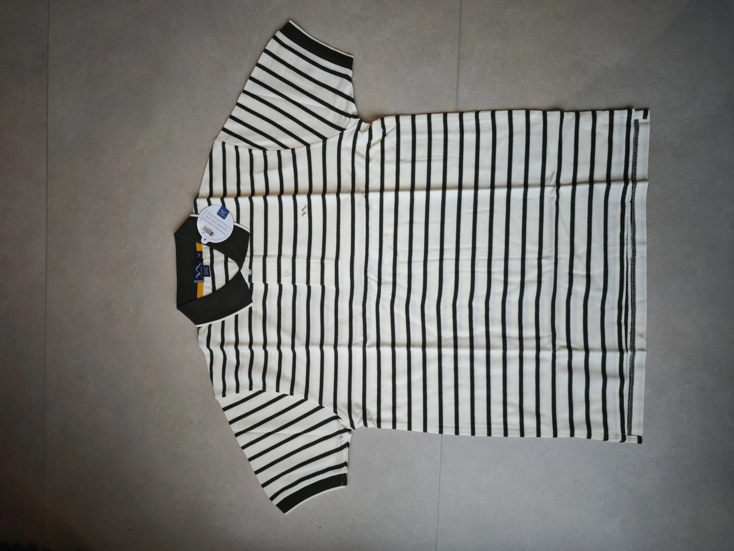 Long Sleeve Rugby Style Striped Polo Shirt - Heavyweight Cotton Wholesale