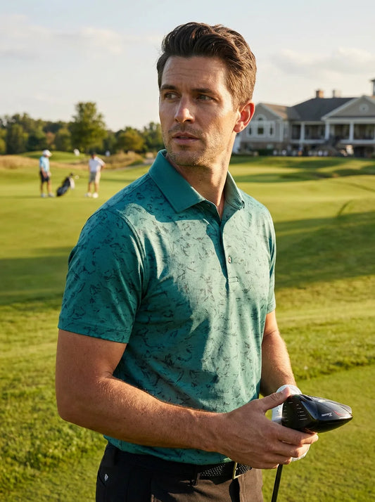 Abstract Print Sublimation Performance Polo - Pro Athletic Wholesale