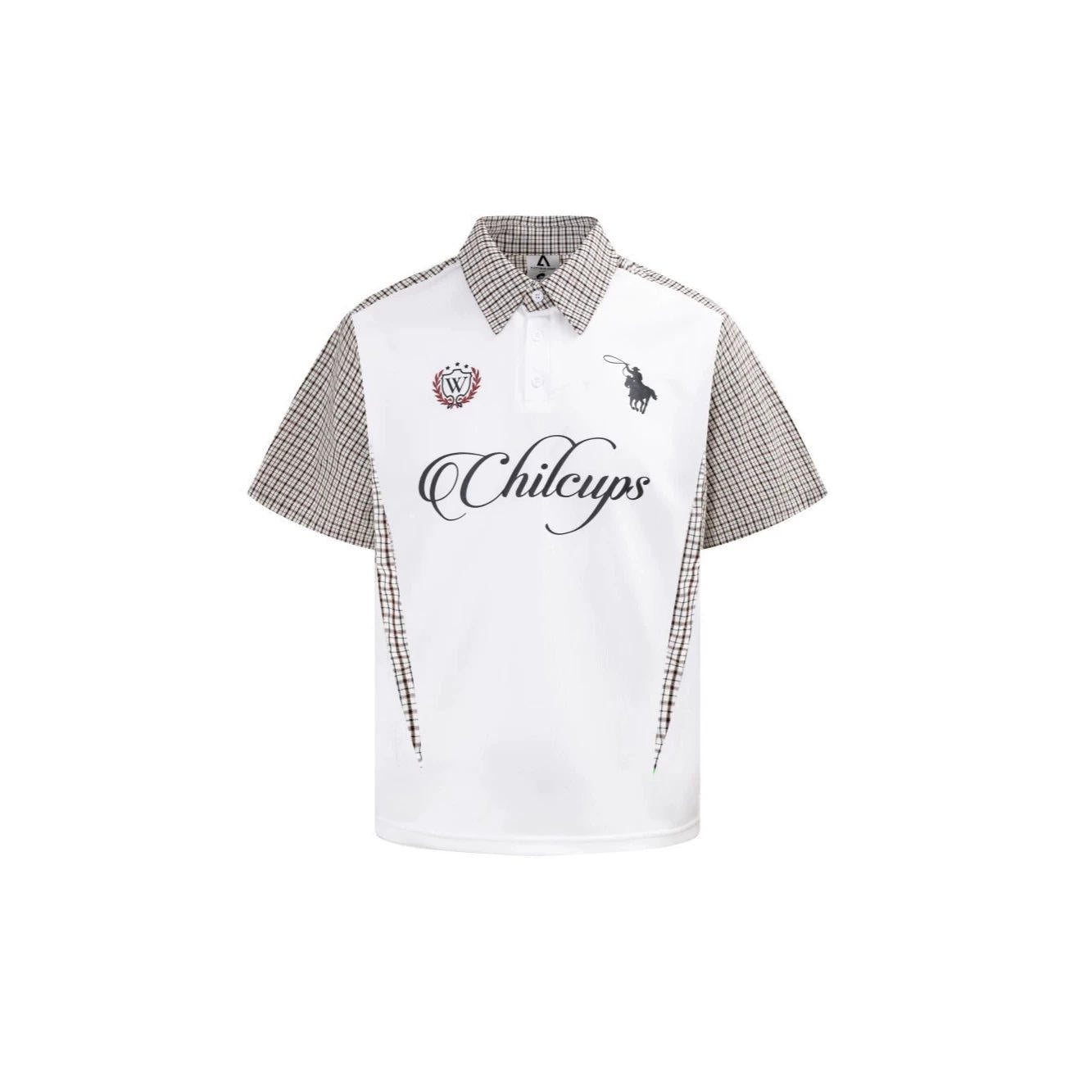 Premium Bespoke Contrast Polo Shirt | Plaid Spliced Performance Knit